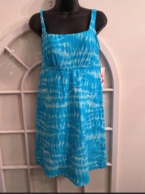 NWT Lands End Extra long swim dress size 10L-swimdress-tiedye-boho